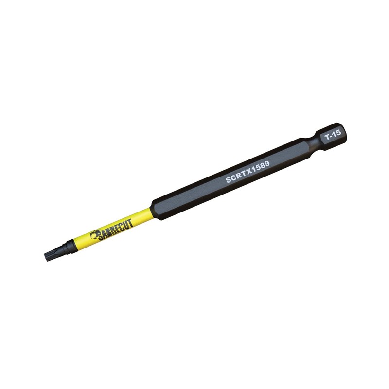 5 x SabreCut SCTX1589_5 89mm T15 TX15 Magnetic Impact Screwdriver