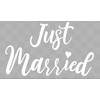 Just Married Car Decal - Beautiful & Luxurious Cursive Font