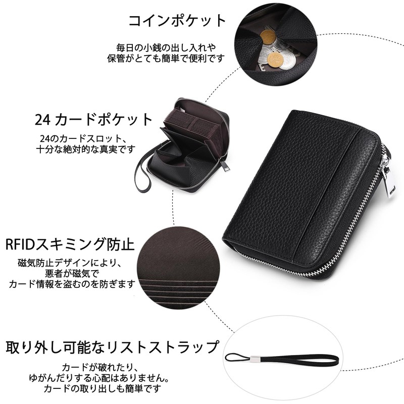 SENDEFN Mini Wallet, Women's, Genuine Leather, Compac, Large Capacity, Coin