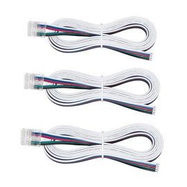 Armacost Lighting 5 Pin COB RGB+W 48" Tape to Wire LED Strip Light Connectors, 3 Pack 761821