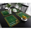 Victories St.Patrick's Placemats for Dining Table-St.Patrick's Day Traditional Shamrock Irish,