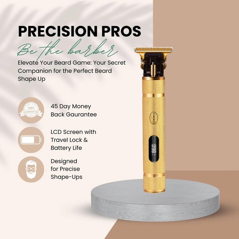 Russell's Precision Pro Electric Cordless Beard Trimmer with Ceramic Blades