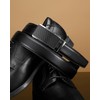 CHAOREN Men's Leather Belt, Auto-Lock Type, No Holes, Business Suit