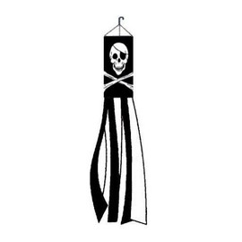 60" Pirate Jolly Roger JR Eyepatch Skull Nylon Wind Sock Windsock