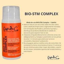 Papi & Co BIO-STM Complex Sérum para crecer cabello y barba 100mL / 3.3fl Oz