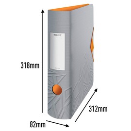 Leitz 180° Active Urban Chic A4 Lever Arch File, Assorted, Curved Spine 65mm Width, Elastic Fastening, Light polyfoam, Urban Chic, 11171099