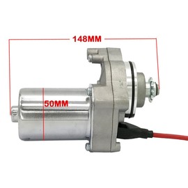 3-Bolt Top Mount Starter Motor with Cable for 50cc 70cc 90cc 100cc 110cc 125cc 4 Stroke ATVs Scooters Quads Dirt Bikes Go Karts TaoTao Coolster Kazuma Mini Falcon 90 Lacoste 110 Redcat Tank Sports
