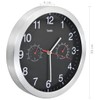 vidaXL Black Wall Clock with Quartz Movement: Featuring Built-In Hygrometer