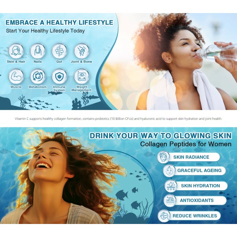 Colageno Hidrolizado Marino + Vitamina C + Probioticos