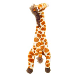 POT Mini Skinneeez | Stuffless Dog Toy with Squeaker For All Dogs | Tug-Of-War Toy For Small and Large Breeds | 14" | Giraffe Design | By Ethical Pet