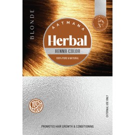 AATMANA Herbal Blonde Henna Hair Colour with Goodness of 9 Herbs Blonde Henna Mehndi for Hair, Make Hair Soft & Shiner Natural Hair Colour for Men & Women 100 g