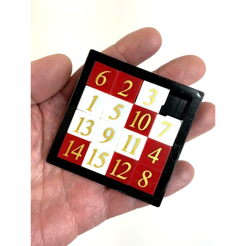 FIFTEEN 15 PUZZLE Number Slide Tile Brain Teaser Classic IQ