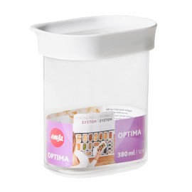 Emsa N11415 Optima Dry Storage Container 0.38 Litres Rectangular Portrait Format 100% Safe, Hygienic, Safe and Space Efficient Fresh Seal BPA Free Transparent Design