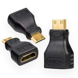 Mini HDMI Adapter - HDMI-A Female / HDMI-D Male Micro Converter Gold-Plated Connectors HDMI Cable 3D, Full HD, 1080p, HDR, High Speed Ethernet Compatible with PC Notebook Camera Raspberry - Pack of 1