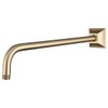 SEABEFORE 16" long sweep shower arm Wall Mounted Gold shower