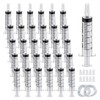 Pack of 30 Plastic Syringes 5 ml, Measuring Syringe Disposable