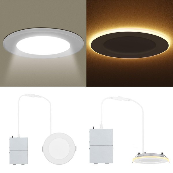 LEDVANCE 6" Night Ring Recessed Ceiling Downlight with Night Light,