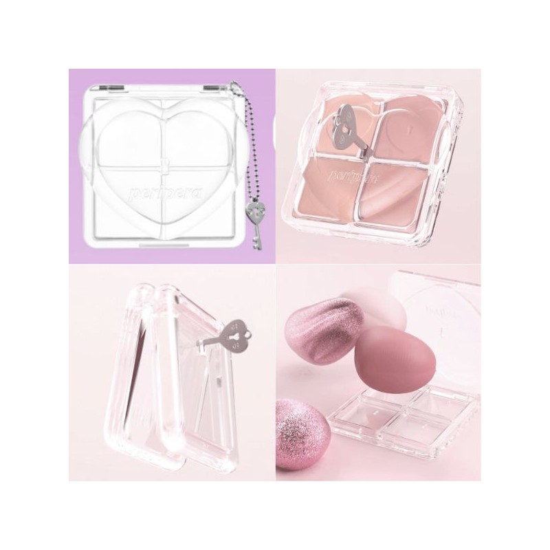 PERIPERA Heart Pocket Single Shadow 4colors & Shadow Case Set