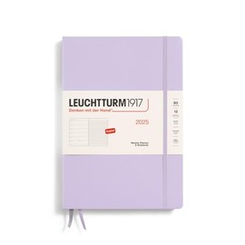 LEUCHTTURM1917 - Weekly Planner & Notebook 2025, Hardcover, Composition (B5), Lilac (Jan 1 - Dec 31, 2025)