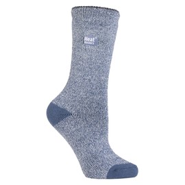 HEAT HOLDERS Lite - Ladies Thin Winter Thermal Socks in 10+ colours 4-8 UK (4-8, Denim/Cream)