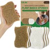 LILAC Natural Cellulose Sponges for Dishes - Ergonomic Non-Scratch Kitchen
