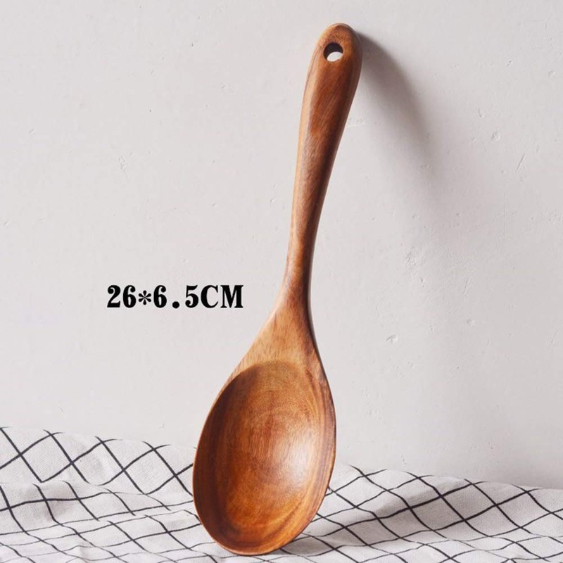 Leikance Wooden Salad Servers Salad Spoon Fork Cooking Utensils Set