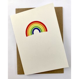 5x Positivity Positive Theme Motivational Blank Greeting Card 5 Designs A6 Folded Rainbow Sunshine Happy Happiness Joy Good News Thank You (White)