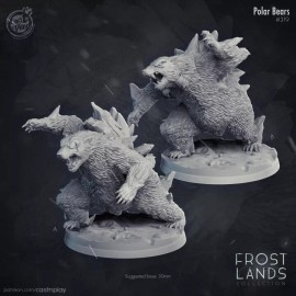 Unbranded Polar Bear Miniature | D&D DnD | RPG | Mini