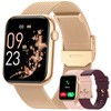 Smart Watch with Bluetooth Call,Women SmartWatch with 3 Bracelets,Waterproof Running