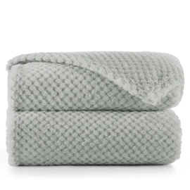 DecoKing Henry Cuddly Blanket, Soft, Fleece Microfibre Bedspread in Scandinavian Style, Steel, 70 x 150 cm