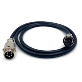 FOWIUNYE 16.4 ft GX16 5 Pin Cable Female to Male Head Aviation Cordset, GX16 5 Pin Panel Mount Circular Metal Aviation Connector Male to Female Adapter Cable 20AWG (5Meter)