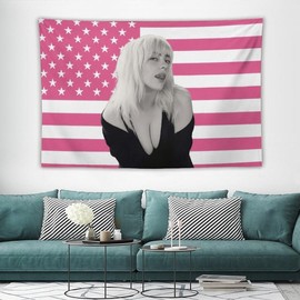Billies 3x5 Foot Decorative Eilish Flag Tapestry Double Stitched Indoor Outdoor College Dorm Room Decoration - Color: pink, size: 90x60inch（228*150cm）