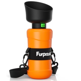 Dog Water Bottle 27OZ,Pet Water Bottle Foldable,Lightweight Water Dispenser Bowl for Outdoor Walking,Hiking,Travel (Orange)