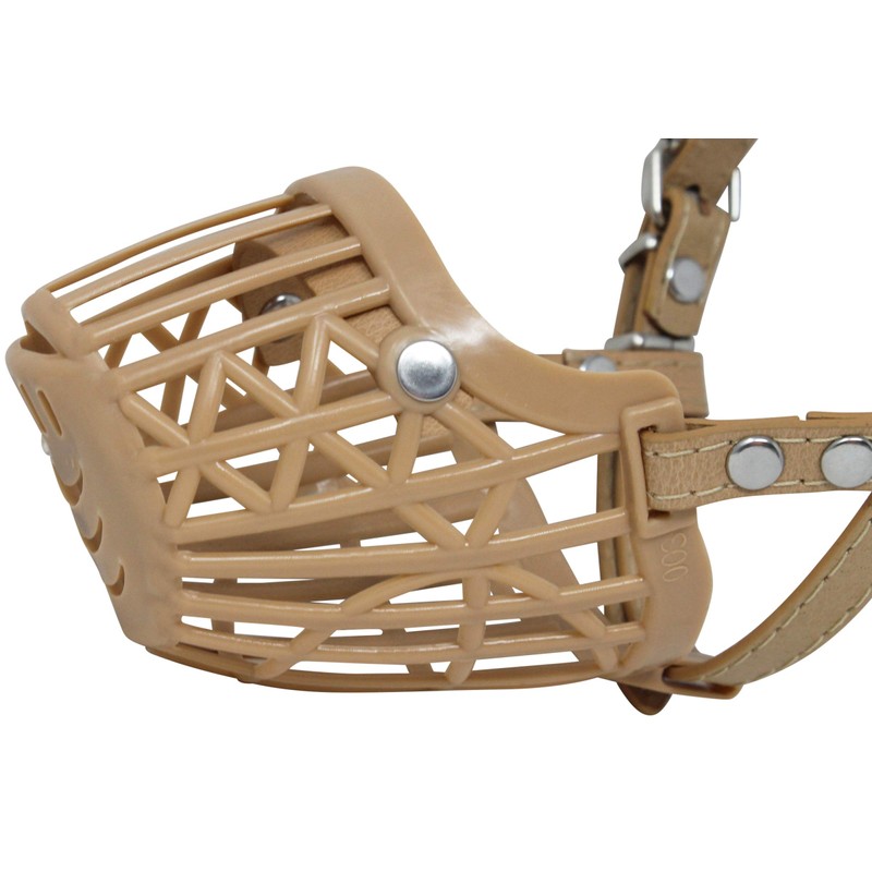 Dogs My Love Plastic Dog Basket Muzzle Beige 7 Sizes