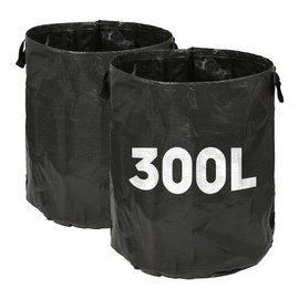 Harbour Housewares Garden Waste Bags with Handles - 300L x 2 Heavy Duty Garden Bag, Collapsible Recycling Green Bags Reusable Gardening Waste Sacks for Grass, Weeds, Compost, Leaves, Debris