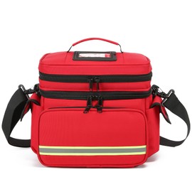 Double Layer Medical Bag Empty First Aid Bag Emergency Trauma Bag Empty, First Responder Organizer for Nurses,Home Health Care, EMT