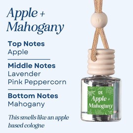 Scented Car Freshener - Car Air Diffuser - Long Lasting Fragrance for Car:_Apple + Mahogany