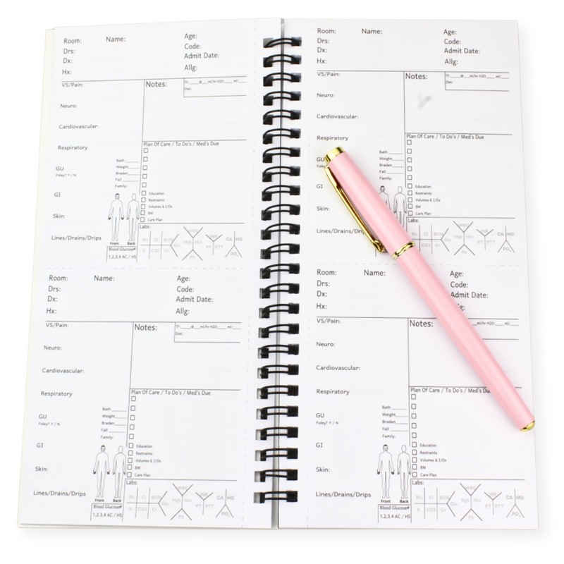 Field Equipt Nurse Essentials Report Notebook for Work & Nursing