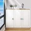 SUNYIK Pack of 4 Natural Abalone Shell Drawer Knobs with