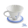 POWERTEc BLUE BREW BB1001 Ceramic Pour Over Coffee Dripper –