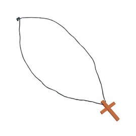 48 Count Wooden Cross Necklaces Vacation Bible School Party Favors Graduation Christian Gifts Easter 1.75" Cross On A 30" Cord Also For Men Women Teens