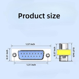 LuoQiuFa 2 Pack Rs232 Serial Cable 15 Pin DB15 Female to FemaleGender Changer Coupler Adapter Connector
