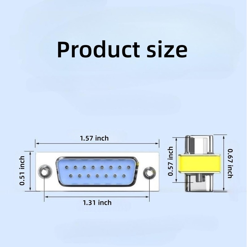 LuoQiuFa 2 Pack Rs232 Serial Cable 15 Pin DB15 Female