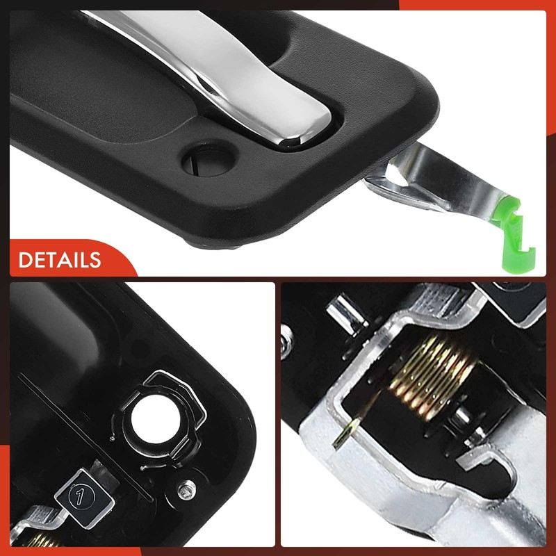 A-Premium Front Left Driver Side Exterior Door Handle with Keyhole