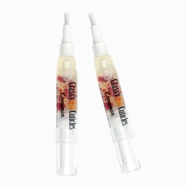 Classy Cuticles | Hand Blended Cuticle Oil | Vegan, Cruelty-Free, & Hydrating | Vitamin E, Jojoba, and Argan Oil | 5 mL Brush Pen | Cinnamon Scent | Pack of 2