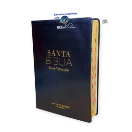 Biblia Letra Súper Gigante 19 Puntos RVR.1960 Imit.Piel Negro Con Indice