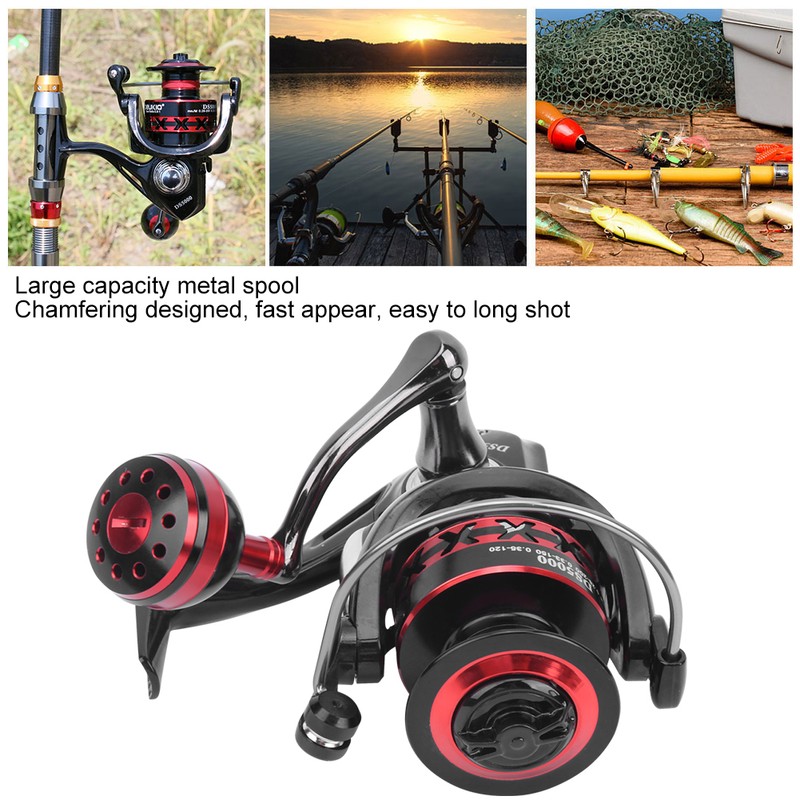 Metal Spool Spinning Wheel Sea Fishing Grip Unidirectional No Clearance