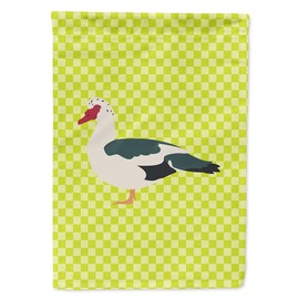 Caroline's Treasures BB7690CHF Muscovy Duck Green House Flag Large Porch Sleeve Pole Decorative Outside Yard Banner Artwork Wall Hanging, Polyester, House Size, Multicolor