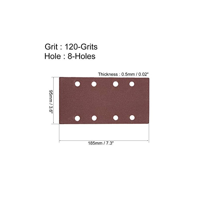 sourcing map 120 Grit 1/3 Sanding Sheet Sander Sandpaper Hook