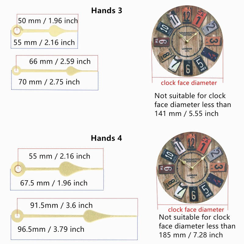 Youngtown 12888 High Torque Long Shaft Clock Movement Mechanism with